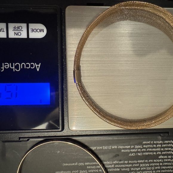 Italian 14 kt yellow gold elastic bangle - Picture 4 of 4
